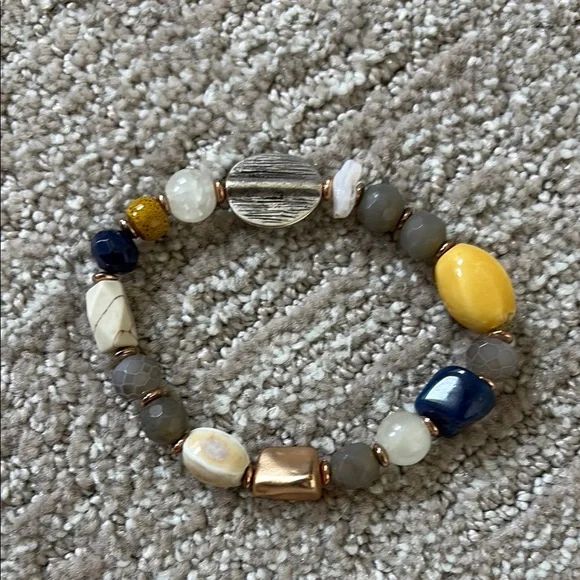 J. Jill Blue and Yellow Beaded Bracelet - Picture 5 of 5